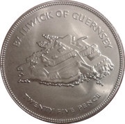 25 Pence - Elizabeth II Silver Jubilee, United Kingdom, 1977 reverse image