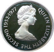 25 Pence - Elizabeth II Silver Jubilee; Silver Proof obverse image
