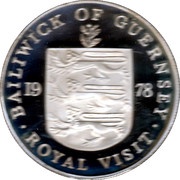 25 Pence - Elizabeth II Royal Visit; Silver Proof, United Kingdom, 1978 reverse image