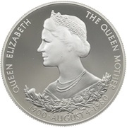 25 Pence - Elizabeth II Queen Mother; Silver Proof, United Kingdom, 1980 reverse image