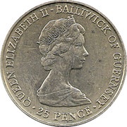 25 Pence - Elizabeth II Royal Wedding obverse image