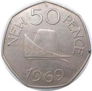 50 New Pence - Elizabeth II, United Kingdom, 1969-1971 reverse image