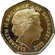 50 Pence - Elizabeth II Coronation Jubilee; Silver Proof obverse image