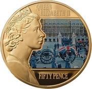 50 Pence - Elizabeth II Diamond Jubilee, United Kingdom, 2014 reverse image