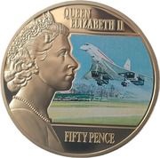 50 Pence - Elizabeth II Concorde, United Kingdom, 2014 reverse image