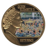 50 Pence - Elizabeth II Coronation, United Kingdom, 2014 reverse image