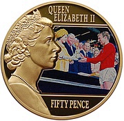 50 Pence - Elizabeth II The World Cup, 1966, United Kingdom, 2014 reverse image