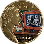 50 Pence - Elizabeth II Queens Speech, United Kingdom, 2014 reverse image