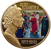50 Pence - Elizabeth II Royal Maundy Service, United Kingdom, 2015 reverse image