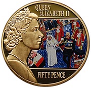 50 Pence - Elizabeth II The State Opening of Parliament, United Kingdom, 2015 reverse image