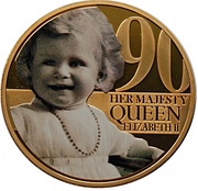 50 Pence - Elizabeth II 90th Birthday of Queen Elizabeth II, United Kingdom, 2016 reverse image