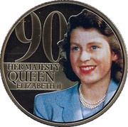 50 Pence - Elizabeth II 90th birthday of Queen Elizabeth II, United Kingdom, 2016 reverse image