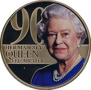 50 Pence - Elizabeth II 90th birthday of Queen Elizabeth II, United Kingdom, 2016 reverse image