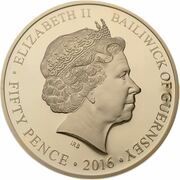 50 Pence - Elizabeth II Tanks - M4 Sherman Firefly obverse image