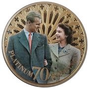 50 Pence - Elizabeth II Platinum Wedding - The Honeymoon Portrait 1947, United Kingdom, 2017 reverse image