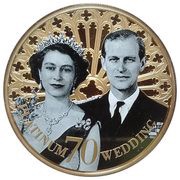 50 Pence - Elizabeth II Platinum Wedding - Portrait from 1953, United Kingdom, 2017 reverse image