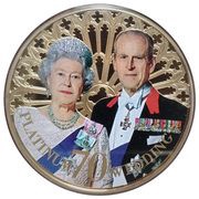 50 Pence - Elizabeth II Platinum Wedding - Golden Jubilee Portrait 2002, United Kingdom, 2017 reverse image
