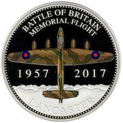 50 Pence - Elizabeth II Battle of Britain Memorial Flight - Lancaster, United Kingdom, 2017 reverse image
