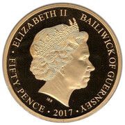 50 Pence - Elizabeth II WWI - Victory Medal & British War Medal obverse image