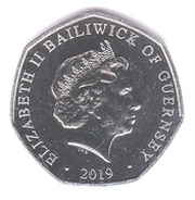 50 Pence - Elizabeth II 50th Anniversary of the 50 pence coin obverse image