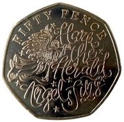 50 Pence - Elizabeth II Hark The Herald Angels Sing reverse image