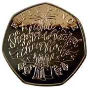 50 Pence - Elizabeth II While Shepherds Watched Their Flocks reverse image