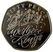 50 Pence - Elizabeth II We Three Kings, United Kingdom, 2020 reverse image