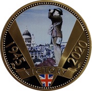 50 Pence - Elizabeth II 75th Anniversary of VE Day, United Kingdom, 2020 reverse image