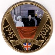 50 Pence - Elizabeth II 75th Anniversary of VE Day, United Kingdom, 2020 reverse image
