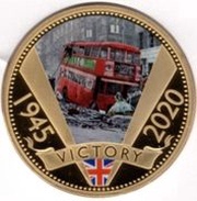 50 Pence - Elizabeth II 75th Anniversary of VE Day, United Kingdom, 2020 reverse image