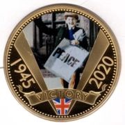50 Pence - Elizabeth II 75th Anniversary of VE Day, United Kingdom, 2020 reverse image