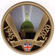 50 Pence - Elizabeth II 75th Anniversary of VE Day, United Kingdom, 2020 reverse image