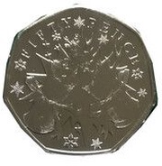 50 Pence - Elizabeth II Christmas Cracker, United Kingdom, 2021 reverse image