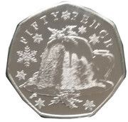 50 Pence - Elizabeth II Christmas Pudding, United Kingdom, 2021 reverse image