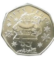 50 Pence - Elizabeth II Santa, United Kingdom, 2021 reverse image