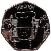 50 Pence- Elizabeth II- 5th Portrait The Cook, United Kingdom, 2021 reverse image