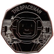 50 Pence- Elizabeth II- 5th Portrait The Spaceman, United Kingdom, 2021 reverse image