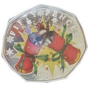 50 pence - Elizabeth II Christmas traditions, United Kingdom, 2021 reverse image