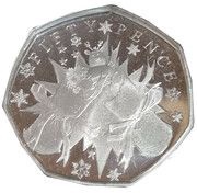 50 pence - Elizabeth II Christmas traditions, United Kingdom, 2021 reverse image