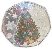 50 pence - Elizabeth II Christmas traditions, United Kingdom, 2021 reverse image