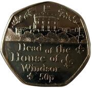50 Pence - Elizabeth II Head of the House of Windsor reverse image