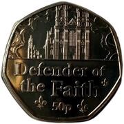 50 Pence - Elizabeth II Defender of the Faith, United Kingdom, 2022 reverse image