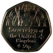 50 Pence - Elizabeth II Sovereign of the United Kingdom, United Kingdom, 2022 reverse image