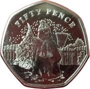 50 Pence - Elizabeth II Traditional Christmas - Snowman, United Kingdom, 2022 reverse image