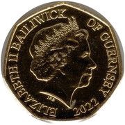 50 Pence - Elizabeth II Head of the House of Windsor; Gold Plated obverse image