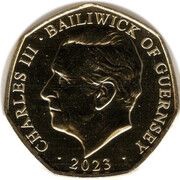 50 Pence - Charles III Coronation Regalia - The Eagle Ampulla; Gold Plated obverse image