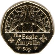 50 Pence - Charles III Coronation Regalia - The Eagle Ampulla; Gold Plated reverse image