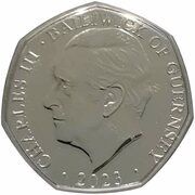 50 Pence - Charles III Coronation Regalia - The Eagle Ampulla obverse image