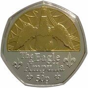 50 Pence - Charles III Coronation Regalia - The Eagle Ampulla, United Kingdom, 2023 reverse image