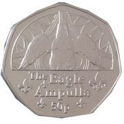 50 Pence - Charles III Coronation Regalia - The Eagle Ampulla, United Kingdom, 2023 reverse image